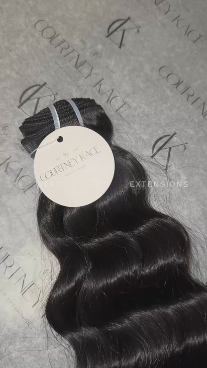 Raw Hair Weft Extensions - Natural Wave